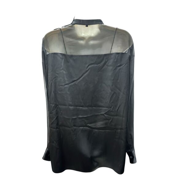 Theory Sheer Blouse in Black NWT Size Medium - Picture 2 of 6